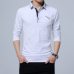 TFETTERS Brand T Shirt Men Long T-shirt Turn-down Stripe Designer T-shirt Slim Fit Loose Casual Cotton T Shirt Male Plus Size