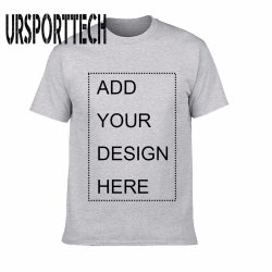 URSPORTTECH Customized Men's T Shirt Print Your Own Design High Quality Breathable Cotton T-Shirt For Men Plus Size XS-3XL