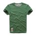 VOMINT New Print T-Shirt Mens Short Sleeve T-shirt Cotton Multi Pure Color Fancy Yarns T Shirt male color grey green lblue