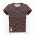 VOMINT New Print T-Shirt Mens Short Sleeve T-shirt Cotton Multi Pure Color Fancy Yarns T Shirt male color grey green lblue