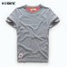 VOMINT New Print T-Shirt Mens Short Sleeve T-shirt Cotton Multi Pure Color Fancy Yarns T Shirt male color grey green lblue