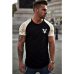 YEMEKE Brand T-Shirts 2019 Summer Short Sleeve O-neck Stripe Printed Loose Slim T shirt Mens Tops Tee