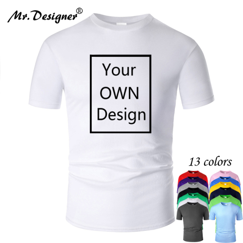 Your OWN Design Brand Logo/Picture Custom Men and women DIY Cotton T shirt Short sleeve Casual T-shirt tops clothes Tee