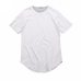 ZSIIBO TX135-C men's T Shirt Kanye West Extended Round Sweep T-Shirt Curved Hem Long line Tops Hip Hop Urban Blank Justin Bieber