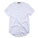 ZSIIBO TX135-C men's T Shirt Kanye West Extended Round Sweep T-Shirt Curved Hem Long line Tops Hip Hop Urban Blank Justin Bieber