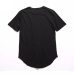 men's T Shirt Kanye West Extended T-Shirt Men clothing Curved Hem Long line Tops Hip Hop Urban Blank Justin Bieber TX135-R