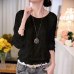 2016 New Summer Ladies White Long Sleeve Chiffon Tops Blouses Women fashion elegant casual shirt 51C