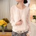 2016 New Summer Ladies White Long Sleeve Chiffon Tops Blouses Women fashion elegant casual shirt 51C