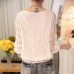 2016 New Summer Ladies White Long Sleeve Chiffon Tops Blouses Women fashion elegant casual shirt 51C