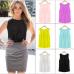 2018 New Women Blouses Feminine Clothes Tank Top Tropical Sexy Chiffon Plus Size Female Blouses Casual Base Tops S-XXL 6 color