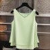 2019 Fashion Brand Women's blouse Summer sleeveless Chiffon shirt Solid  V-neck Casual blouse Plus Size 5XL Loose Female Top