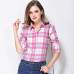 2019 New Brand Women Blouses Long Sleeve Shirts Cotton Red and Black Flannel Plaid Shirt Casual Female Plus Size Blouse Tops