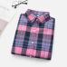 2019 New Brand Women Blouses Long Sleeve Shirts Cotton Red and Black Flannel Plaid Shirt Casual Female Plus Size Blouse Tops