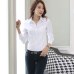 2019 New Fashion Summer Qualities Women's Office Lady Formal Party Long Sleeve Slim Collar Blouse Casual Solid White Shirt Tops