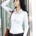 2019 New Fashion Summer Qualities Women's Office Lady Formal Party Long Sleeve Slim Collar Blouse Casual Solid White Shirt Tops