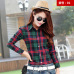 2019 Spring New Fashion Casual Lapel Plus Size Blouses Women Plaid Shirt Checks Flannel Shirts Female Long Sleeve Tops Blouse