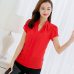 2019 Summer Women Chiffon Blouse Short Sleeve Red Ladies Office Ladies Shirts Plus Size Work Top Plus Size Casul Female Clothing