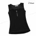 2019 Women Sleeveless Blouse Summer Chiffon Lace Top Blusas Female Clothing Women's Tops New Blouses Shirts Black White Flower