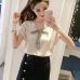 2019 Womens Tops And Blouses mujer de moda Chiffon Cool Ladies Korean Style Chemisier Femme Fashion Clothing Summer Female Bow