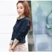 5XL Patchwork Long Sleeve Shirts Women Blouse Autumn Lapel Office Ladies Button Casual Shirt Plus Size Blouses Blue Tops Blusas