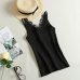 7 Colors Spring Knitted Tank Tops New Hook Flower Lace Solid Stitching V-neck Camis Female Slim Outer Wear Shirt Trend 2018 Hot