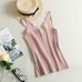 7 Colors Spring Knitted Tank Tops New Hook Flower Lace Solid Stitching V-neck Camis Female Slim Outer Wear Shirt Trend 2018 Hot