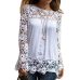 7XL Plus Size Tops Spring Summer White Blouses Women Shirts Lace Blouse Chiffon Patchwork Loose Shirt Camisa Blusas Feminina 6XL