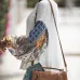 Autumn Winter Women Long Sleeve Bohemian Knit Patchwork Blouse Casual O Neck High Low Ladies Loose Tops