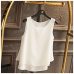 Banerdanni Women Shirt 2019 New arrival sleeveless Chiffon Blouse Summer Casual O-Neck Blouses High Quality Women's blouse