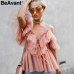 BeAvant Off shoulder womens tops and blouses summer 2019 Backless sexy peplum top female Vintage ruffle mesh blouse shirt blusas