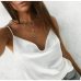 Blouse Women Tops Solid Satin Backless Sexy Camis Shirts Feminino Casual