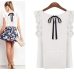 Blusas Femininas New Fashion Chiffon Solid Bow O-Neck Women Blouses Butterfly Sleeve Casual Sexy Summer Blouse  Plus Size