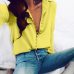 CROPKOP Fashion Casual Solid Color ladies office Tops Sexy Buttons Long sleeve Blouse 2019 new Spring Women Chiffon white Shirt