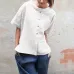 Celmia Oversized Vintage Cotton Tops Women Blouses 2019 Summer Short Sleeve Buttons Casual Shirts Pockets Loose Blusas Femininas