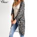 Celmia Vintage Kimono Cardigan Women 2019 Summer Tops Loose Leopard Printed Blouse Casual Beach Cover Up Shirt Plus Size Blusas