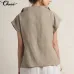 Celmia Women Vintage Linen Tops Plus Size Blouses 2019 Summer V Neck Short Sleeve Shirts Casual Tunic Female Blusas Femininas
