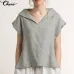 Celmia Women Vintage Linen Tops Plus Size Blouses 2019 Summer V Neck Short Sleeve Shirts Casual Tunic Female Blusas Femininas
