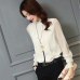 Chiffon Blouse 2019 New Women Tops Long Sleeve Stand Neck Work Wear Shirts Elegant Lady Blouses Casual Solid Color Blusas 32746