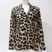 Chiffon Blouse Long Sleeve Sexy Leopard Print Blouse Turn Down Collar Lady Office Shirt Tunic Casual Loose Tops Plus Size Blusas