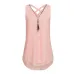 Chiffon Plus Size 5XL Summer Tank Top Womens Tunic Zipper V Neck Tops Sleeveless Cross Ladies Clothes Women 2018 haut femme