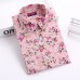 Dioufond Cotton Long Sleeve Women Blouses School Work Office Shirts Casual Tops Ladies Cherry Print Shirt Women Fashion Clothing