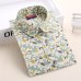 Dioufond Cotton Long Sleeve Women Blouses School Work Office Shirts Casual Tops Ladies Cherry Print Shirt Women Fashion Clothing