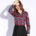 Dioufond Long Sleeve Blouse Women Cotton Vintage Floral Plus Size Female Blouse Fashion Women Shirt Clothing Spring Autumn Tops