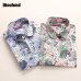 Dioufond New Floral Long Sleeve Vintage Blouse Cherry Turn Down Collar Shirt Blusas Feminino Ladies Blouses Womens  Tops Fashion