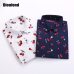 Dioufond New Floral Long Sleeve Vintage Blouse Cherry Turn Down Collar Shirt Blusas Feminino Ladies Blouses Womens  Tops Fashion