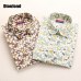 Dioufond New Floral Long Sleeve Vintage Blouse Cherry Turn Down Collar Shirt Blusas Feminino Ladies Blouses Womens  Tops Fashion