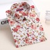 Dioufond New Floral Long Sleeve Vintage Blouse Cherry Turn Down Collar Shirt Blusas Feminino Ladies Blouses Womens  Tops Fashion