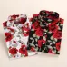 Dioufond Women Cherry Blouses Long Sleeve Shirt Turn Down Collar Floral Blouse Plus Size 5XL Women Vintage Cotton Shirt