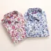 Dioufond Women Cherry Blouses Long Sleeve Shirt Turn Down Collar Floral Blouse Plus Size 5XL Women Vintage Cotton Shirt