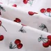 Dioufond Women Cherry Blouses Long Sleeve Shirt Turn Down Collar Floral Blouse Plus Size 5XL Women Vintage Cotton Shirt